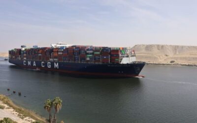 CMA CGM Benjamin Franklin staje się największym statkiem, który przepłynął Kanał Sueski od dwóch lat