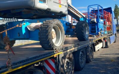 Załadunek maszyn w Szwecji