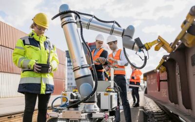 HHLA przetestowała robota do przesuwania ograniczników montażowych na miejsce